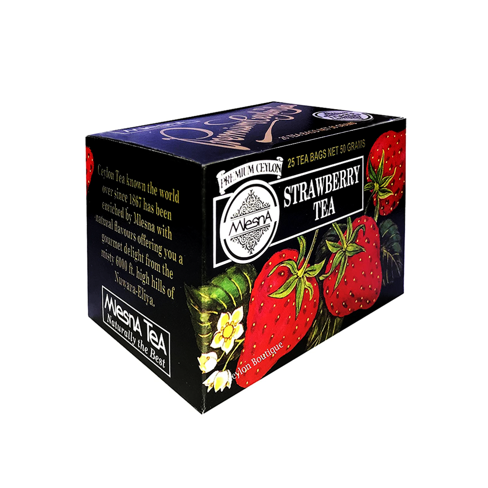 Mlesna - Strawberry - Ceylon Tea - 25 Tea Bags