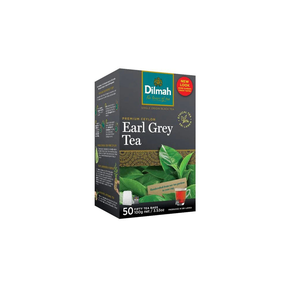Dilmah - Gourmet Earl Grey Tea - Ceylon Tea - 50 Tea Bags with Tag