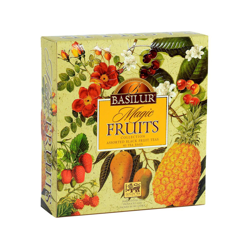 Basilur - Magic Fruits Assorted Gift Pack (4 Ceylon Tea Varieties) - 40 Tea Bags