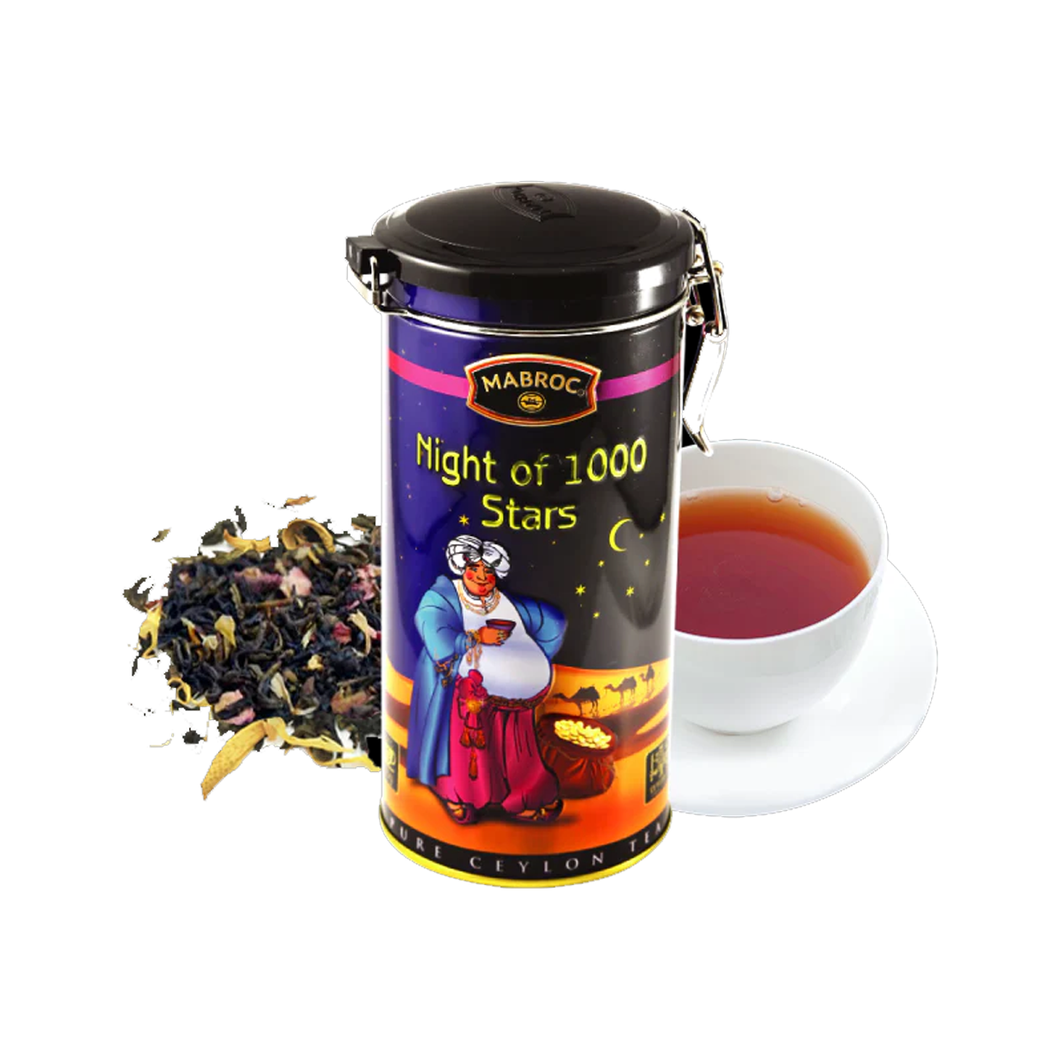 Mabroc - Nights of 1000 Stars Gift Canister - Blend of Ceylon Black Tea and Green Tea - 200g (7.05oz)