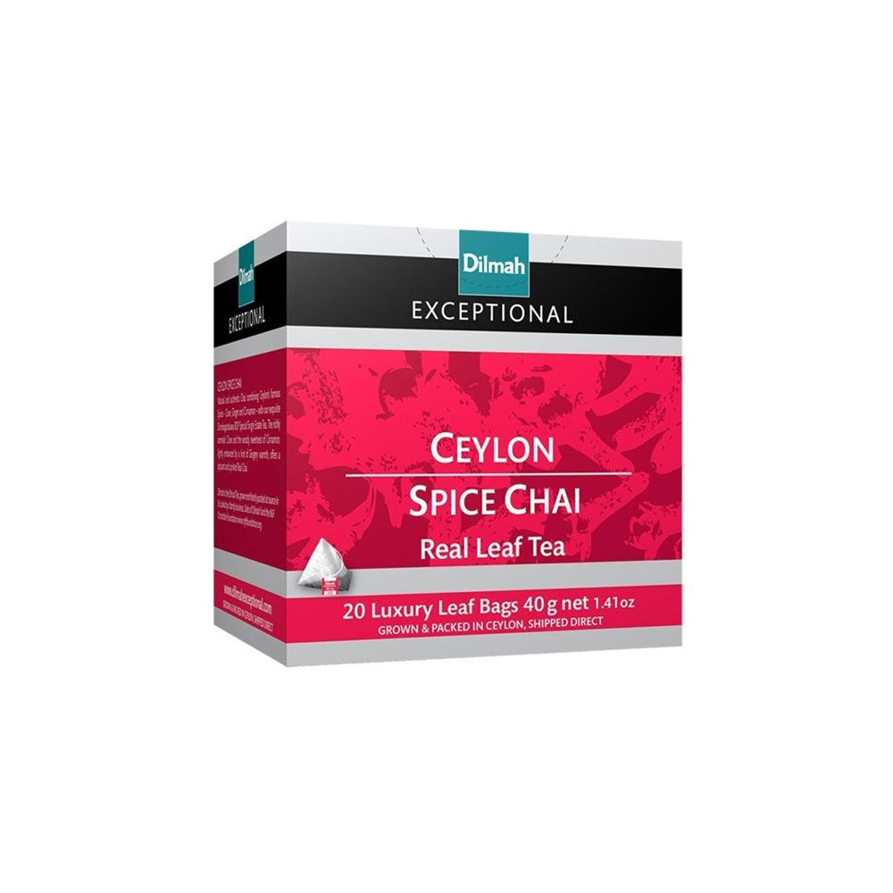 Dilmah - Exceptional Ceylon Spice Chai Special Black Tea - 20 Tea Bags 40g