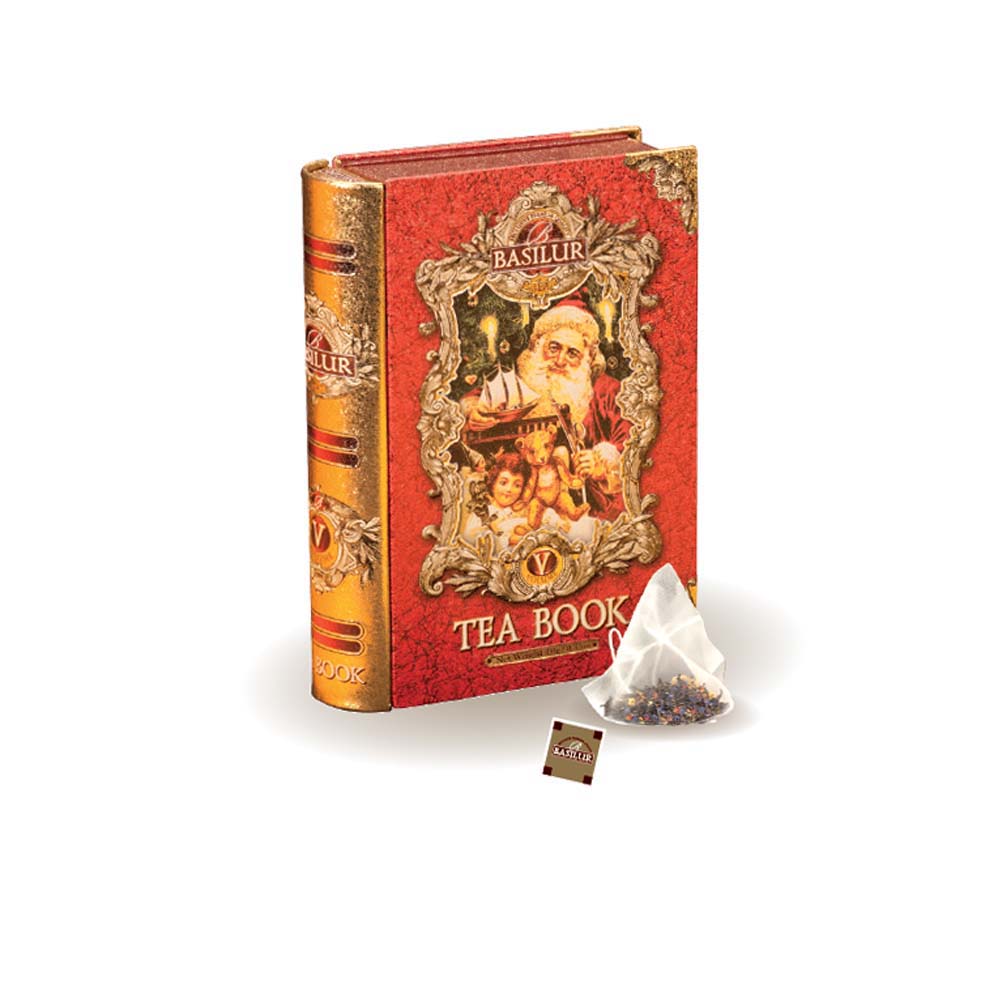 Basilur - Mini Tea Book Series (Volume V) - Ceylon Loose Leaf Black Tea - 05 Pyramid Tea Bags 10g (3.5oz)