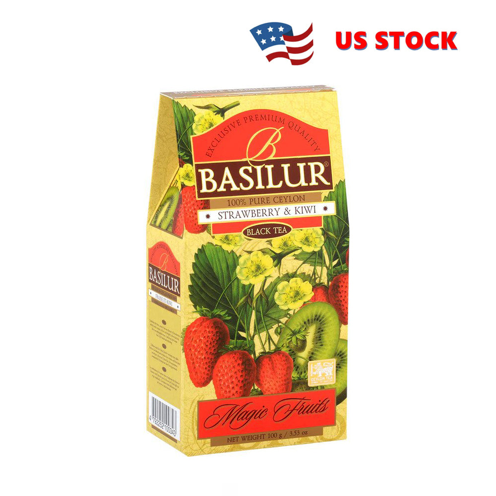 Strawberry & Kiwi Basilur Tea - 100g (3.52 oz.) - FREE Shipping