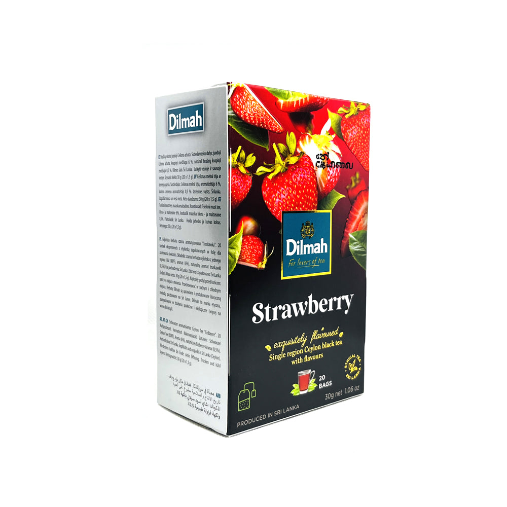 Dilmah -  Fun Flavored Tea - Strawberry - Ceylon Tea - 20 Tea Bags
